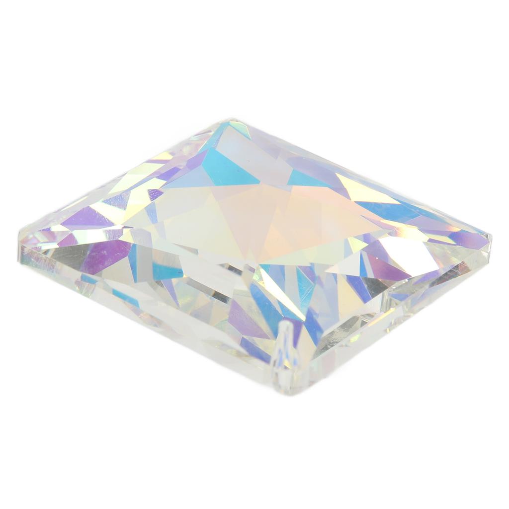 Crystal Prism Suncatcher for Window Hanging Ornament Faceted Crystal Prisms Pendant Rainbow Maker Prisms for Home Garden Decor Square Colorful