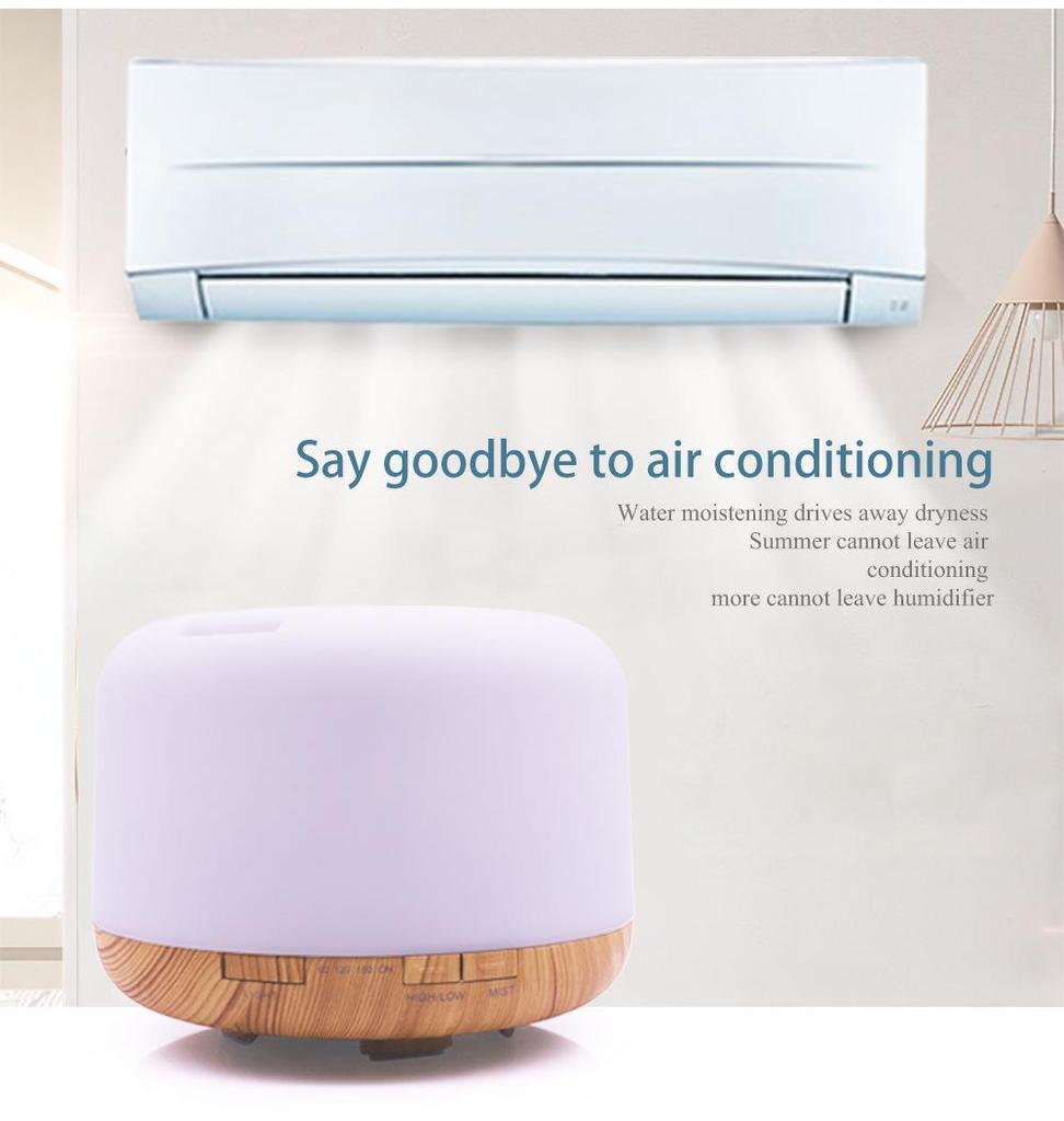 Exquisite Wood Grain Aroma Diffuser & Humidifier with Essential Oil Functionality