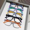 Colorful Anti Blue Light Reading Glasses Spring Eyeglass Legs AC Eyeglass Lenses 0To+4.0 Rectangular Fashion Far Sighted Glasses