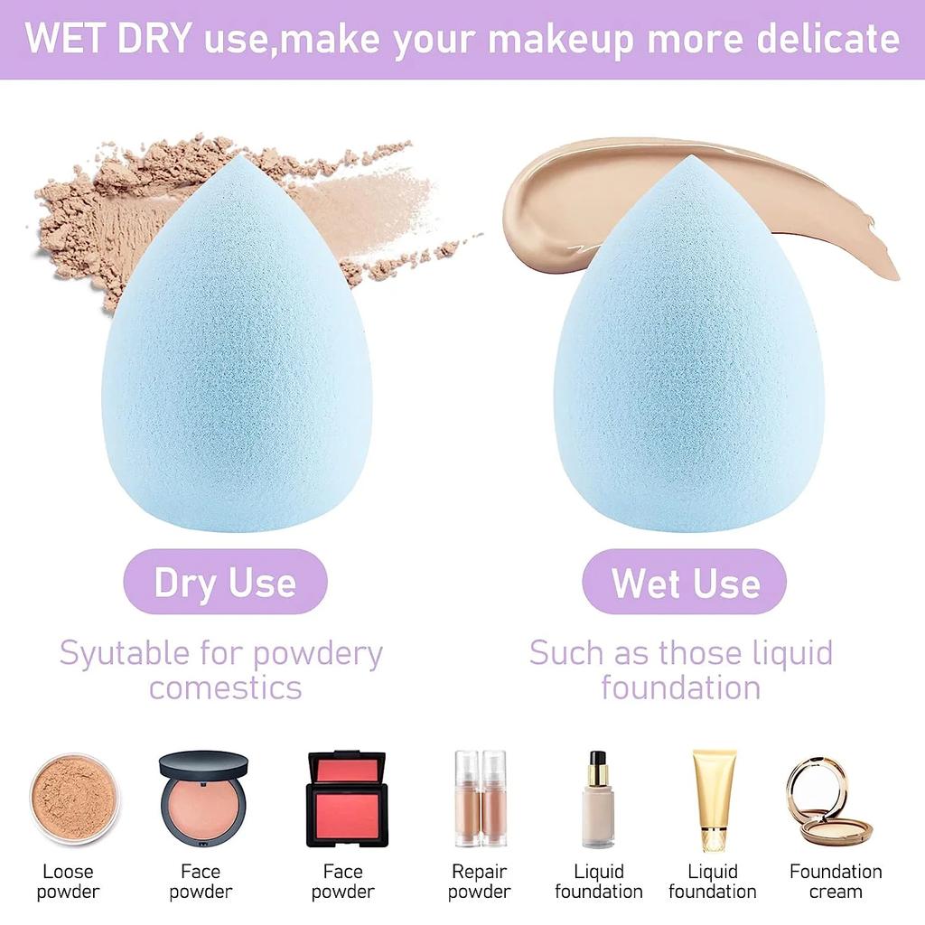 4Pieces Makeup Sponge Blenders Blending Sponge Foundation Applicator Cosmetic Sponges Makeup Tools