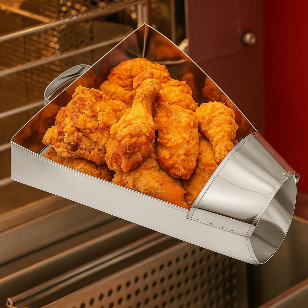 Cooking Tools Funnel Triangle Bucket with Handle Food Shovels French Fry Scoop  Kitchen Tools