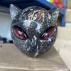 Luxury Black Cat Figurine Modern Minimalist Home Decor Synthetic Resin Craft Artwork Purple Blue Green Yellow Red Color 
