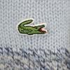 LACOSTE Wool blend Made in Japan border Long sleeve sweater 42 Blue knit Women Used