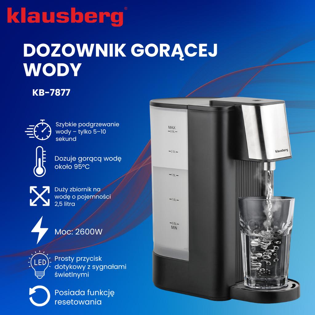 Dozownik dystrybutor podgrzewacz do gorącej wody 2.5L KLAUSBERG KB-7877