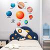 DIY Cartoon Wall Stickers Animal English Letters Astronaut Space Decals for Kids Room Nursery Living Room Decor Self Adhesive Vinyl Art