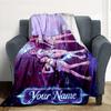 Custom Name Name Flannel Fleece Throw Blanket with Personalized, Soft Cozy Blanket for Home Decor Birthday Gift
