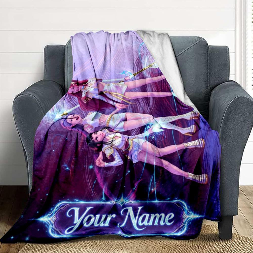 Custom Name Name Flannel Fleece Throw Blanket with Personalized, Soft Cozy Blanket for Home Decor Birthday Gift