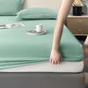 2024 Non-slip Solid Color Single Bed Fitted Sheet Dust Cover - Ins Style