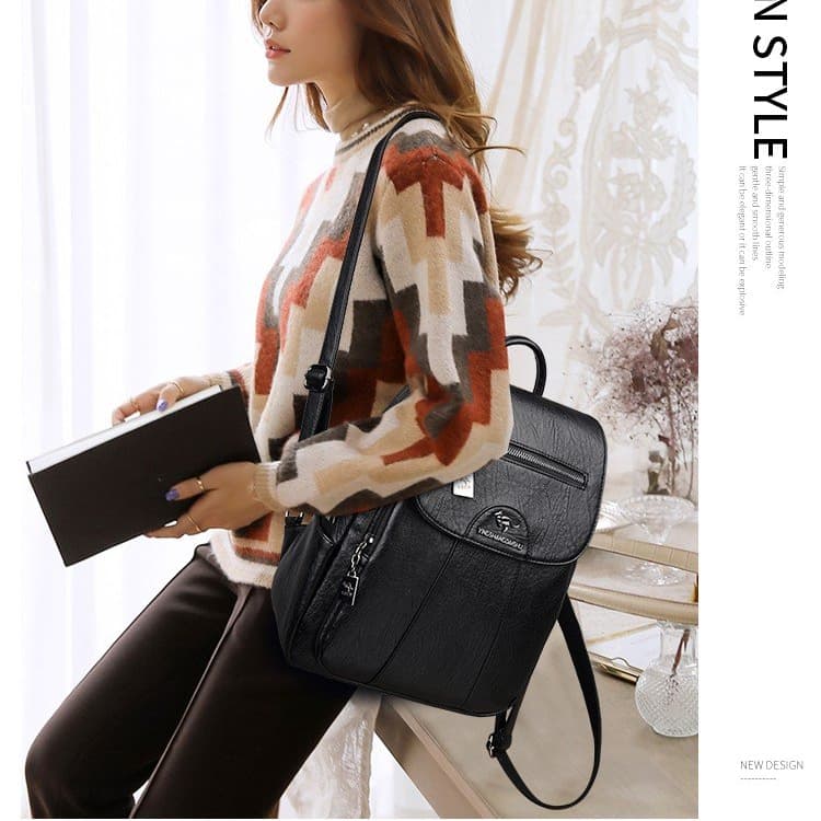 New large-capacity women's backpack.