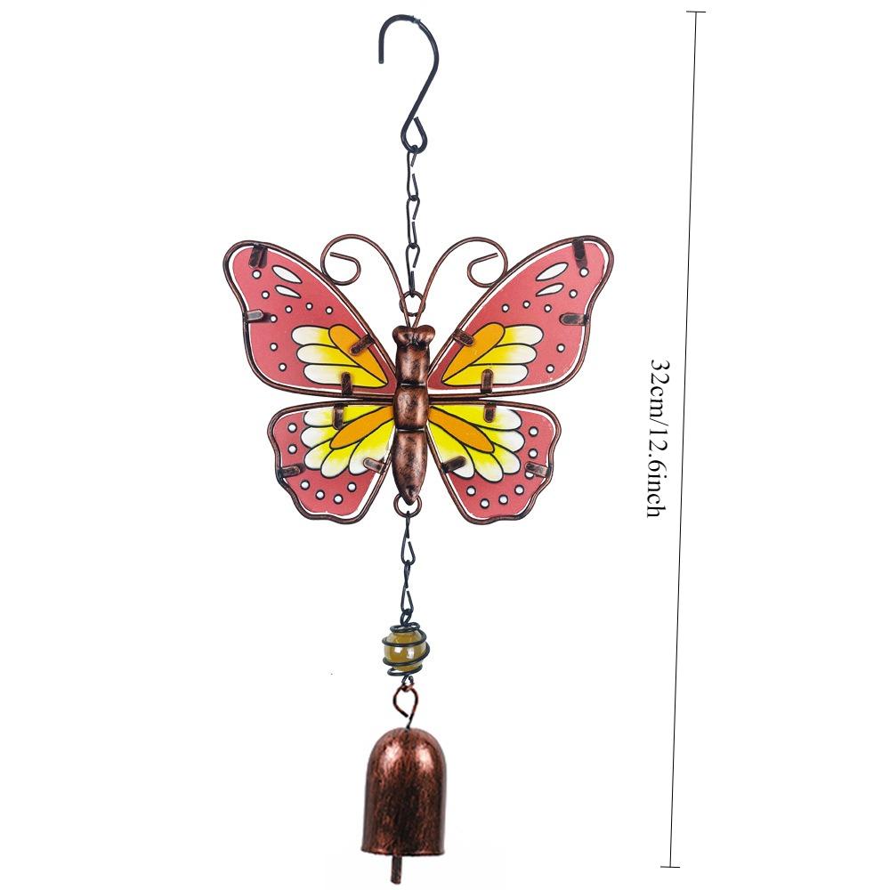 Motyl Metal Szkło Rękodzieło Dzwonki Kuranty Wietrzne Dekoracje Dom Pokój Dziedziniec Dekoracje Ogrodowe Obrotowa Wisząca Dekoracja