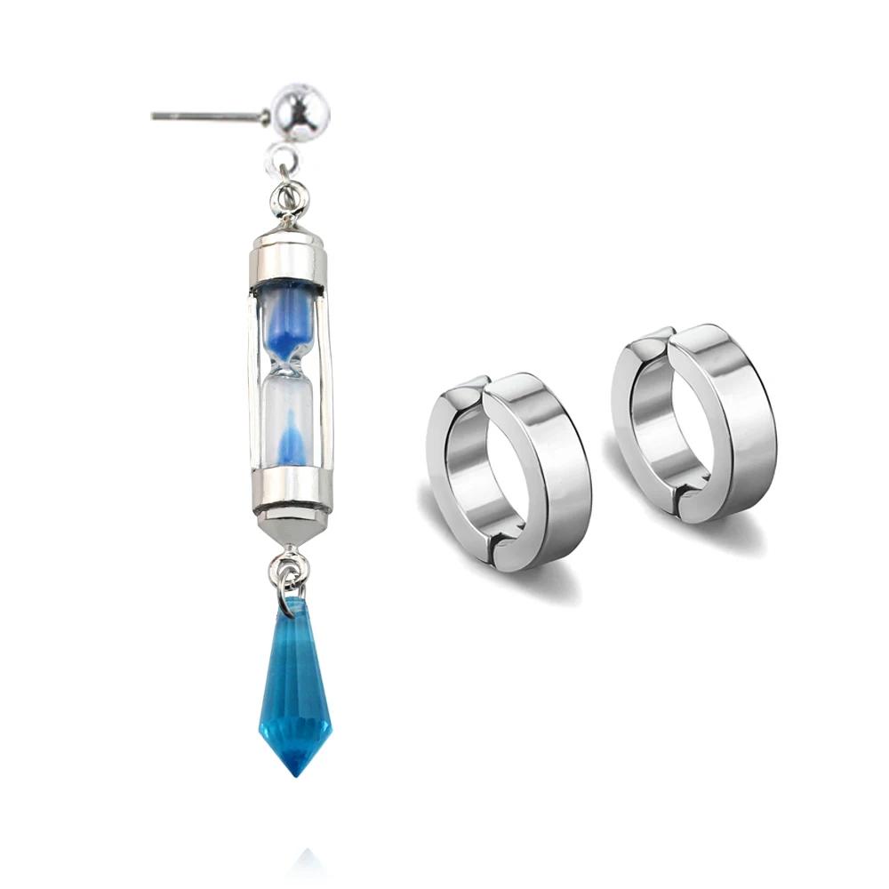 Anime The Case Study of Vanitas Vanitas Earrings No Karte Props Hourglass Earrings Ear Cuff Studs Clip Cosplay Jewelry Gifts