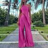 Damen Farbe Lässiges Oberteil und Hose Mode Zweiteiliges Set