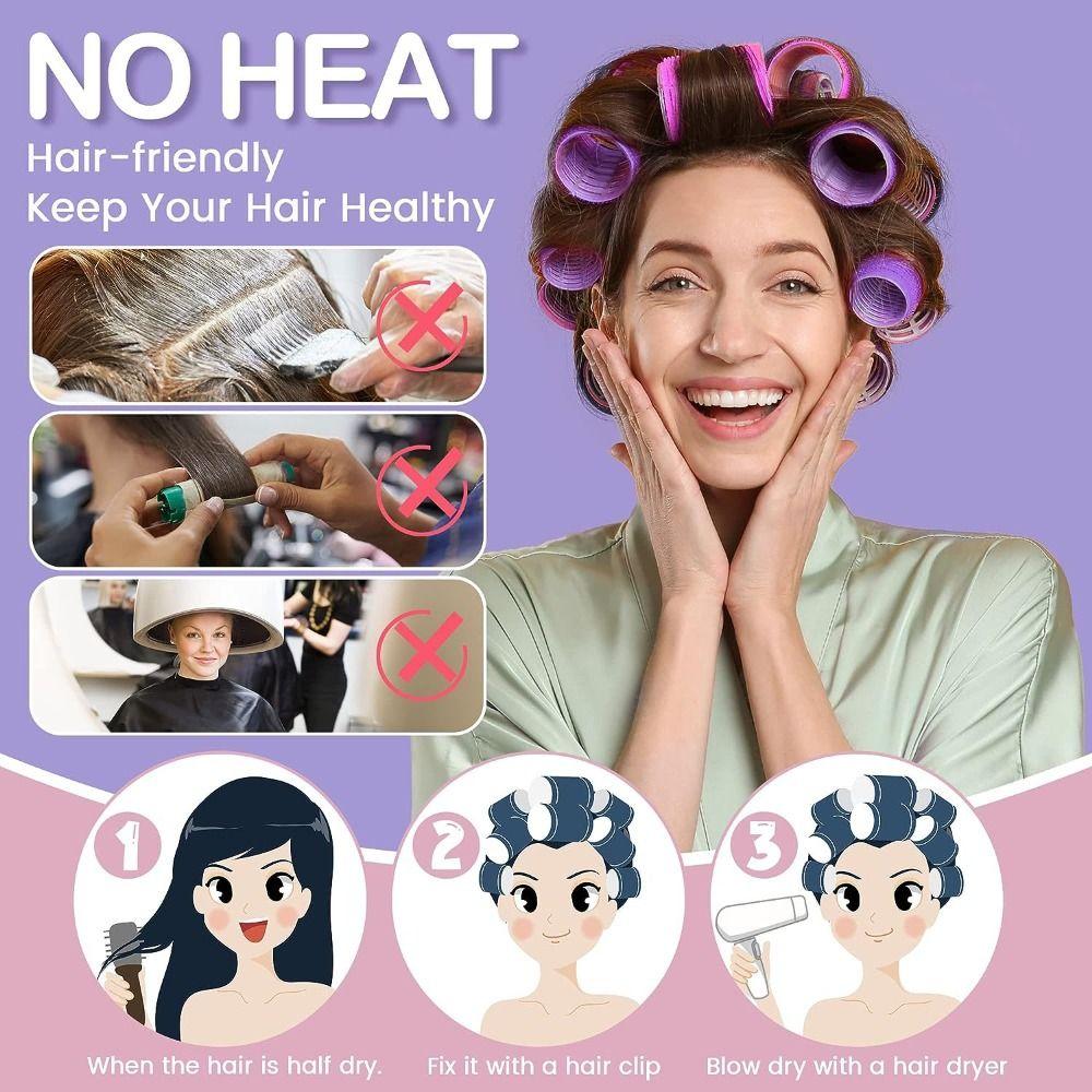 12PCS Hairpins Positioning Hair Root Fluffy Clip Heatless Hair Curlers  Hair Styling