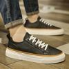 High Quality Brand Men's Casual Shoes Fashionable Sports Shoes Men's Genuine Leather Shoes Lace Up Small White Shoes