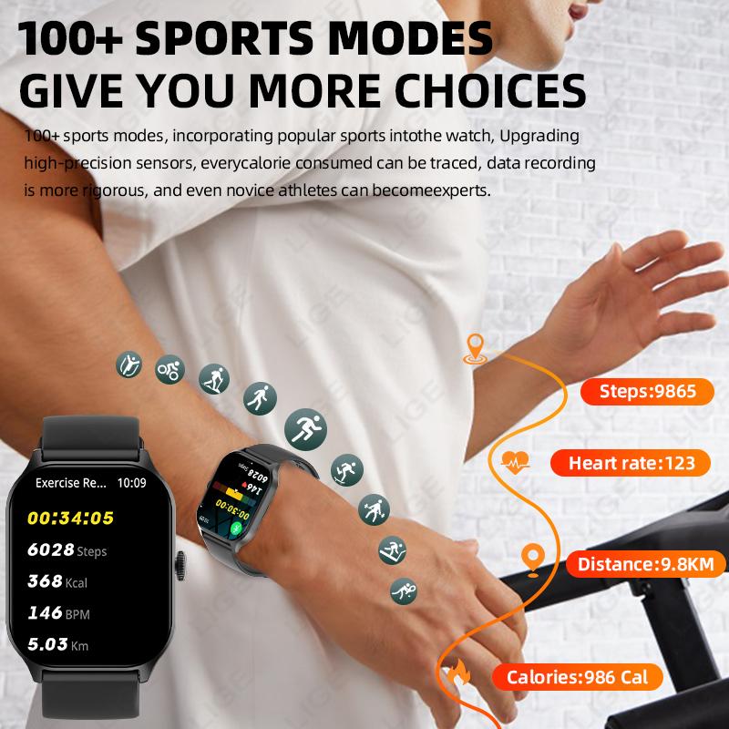For Android IOS Smart Watch Men Women GPS Motion Trajectory 700mAh Battery Heart Rate Bluetooth Call Smartwatch Waterproof