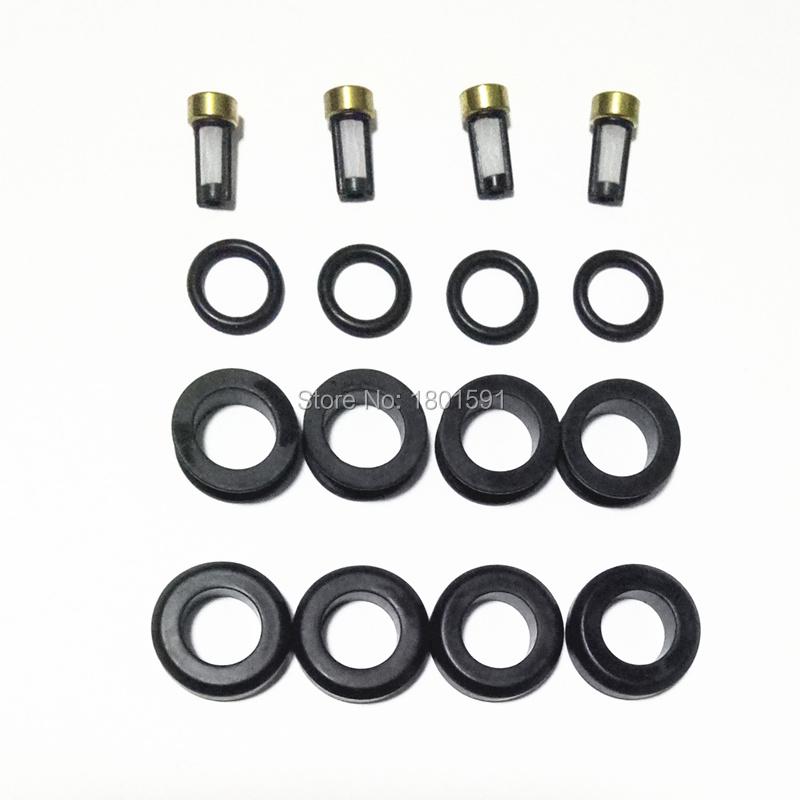 4er-Set Kraftstoffeinspritzdüsen-Reparatursatz Service-Kit für Toyota 4Runner Tacoma T100 2,7L 23209-79095 2325075050 Ersatz (AY-RK076)