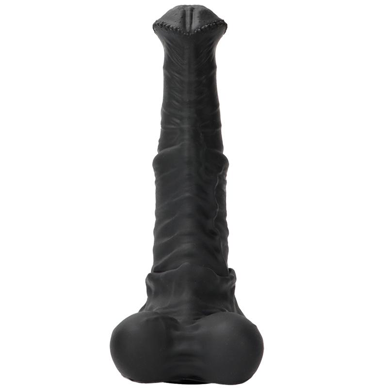 Kvinnes svarte hest Dildo Overdimensjonert bakgård Analplugg Analplugg Onanienhet Simulering Dildo Silikon Myk Anal Expander