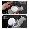 For iPhone 16 Plus Magnetic Case Leather Back Phone Cover with Detachable Card Bag