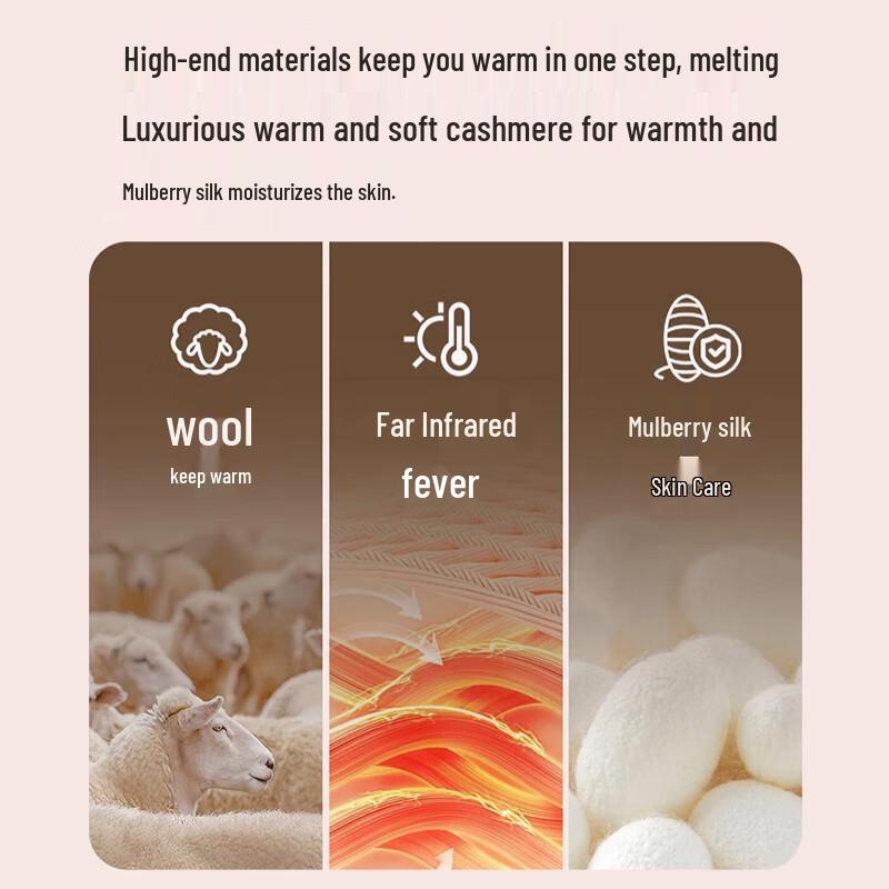 Men's Wool Blend Silk Thermal Base Layer Pants