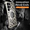 For Samsung Galaxy S25 Ultra Case Alloy Metal Borderless Back Cover with Magnetic Kickstand