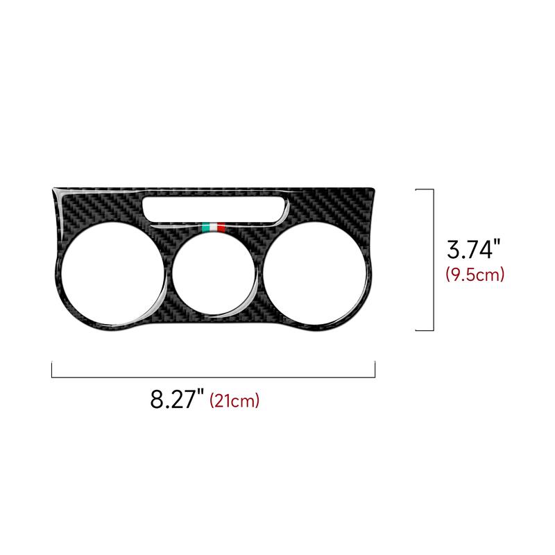 Car Center Console Climate Adjust Panel. Carbon Fiber Interior Sticker. For Fiat Abarth Grande Punto 199 (2005-2010) Accessories
