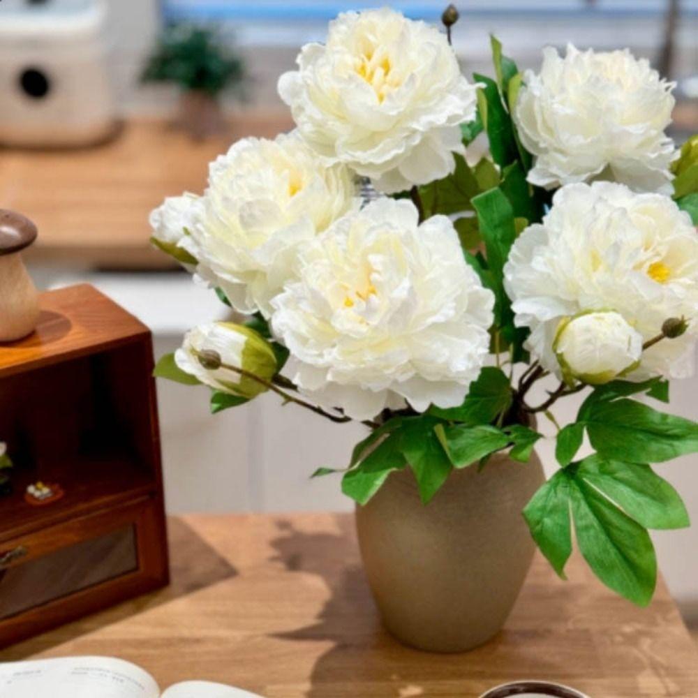 2 Heads Peony Artificial Flower Peony Multicolor Bridal Bouquets Vivid Wedding Ornament Gift