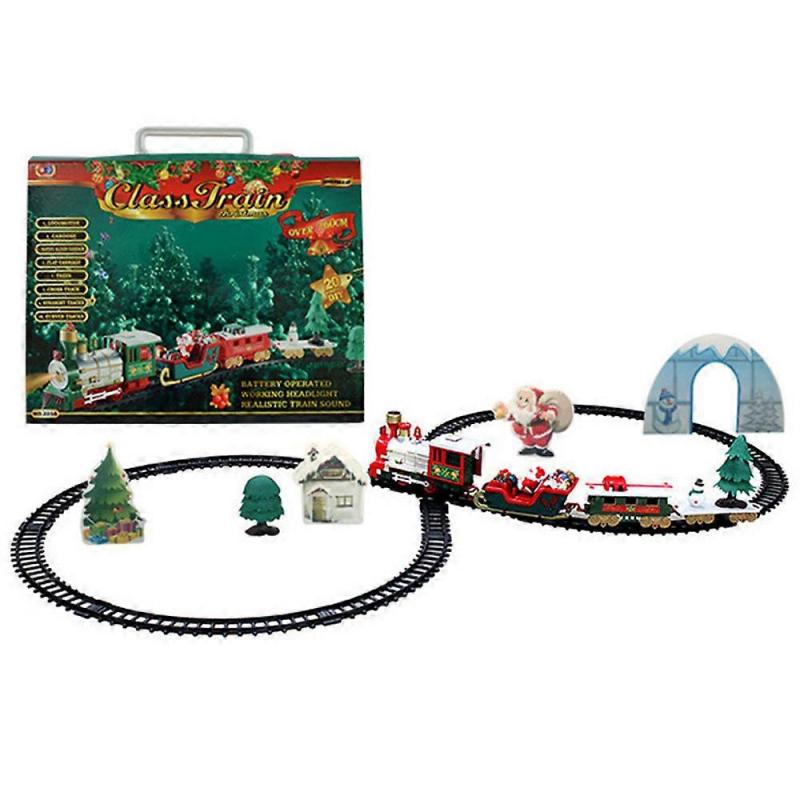 Kids Boys Girls Christmas Tree Musical Lights Sounding Train Track Set Party Gift
