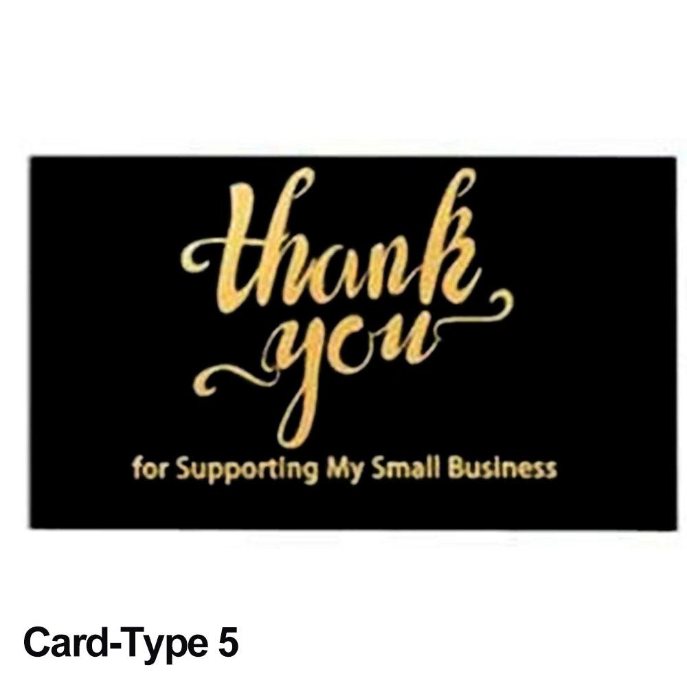 30/50PCS Black Gold Kraft Paper Cards Thank You For Your Order Card For Small Shop Gift Decoration Appreciate Card For Business