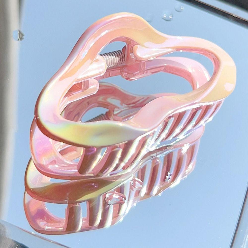 Illusory Color Cloud Shape Hair Claw Elegant Geometry Shark Clip Retro Gradient Hair Claw  Headwear
