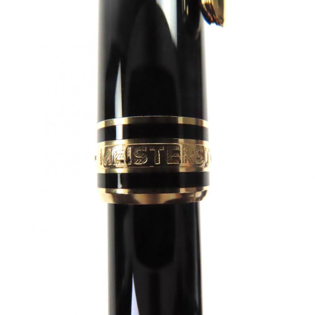Great MONTBLANC Fountain Pen Meisterstuck Mozart White Star Black Gold 14K Mens Used