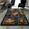 Musical Instruments Frames Pattern Rug Floor Mat for Living Room or Bedroom Soft and Comfortable Carpet a Gift for Birthday and Holiday.