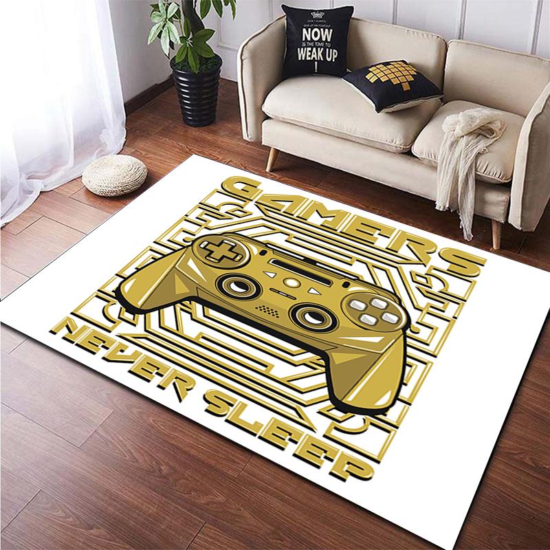 Cartoon Comic Game Handle Painting Carpet for Living Room Large Area Rug Black Soft Carpet Home Decoration Mats Boho Rugs