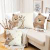 Cute Animal Printed Cushion Covers Giraffe And Bears Polyester pillowcase, sofa decorative cushion cov Headboard Pillow