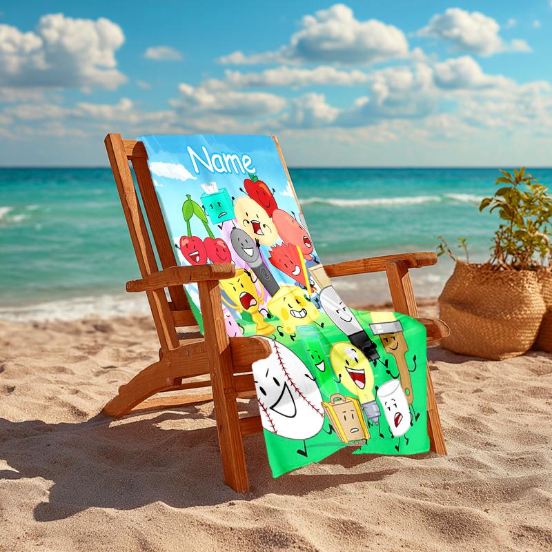 Personalized Customized Proof Beach Towel with Nanimate Insanity Pattern - Soft, Absorbent,quick-drying,perfect Swimming,camping&bathing