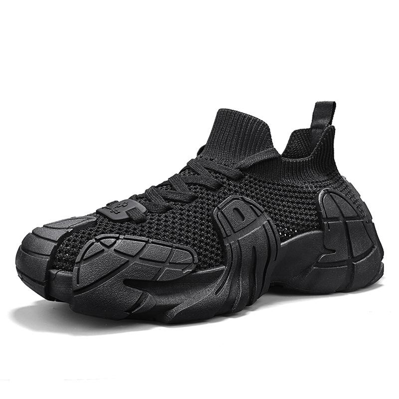 

Men s shoes casual sports shoes summer new men s breathable fly-woven mesh lace-up thick-soled outdoor work trendy shoes men 39