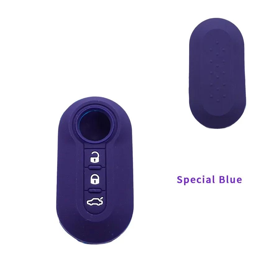 Xinyuexin 3 Buttons Silicone Car Key Case Cover for Fiat 500 Flip Folding Remote Key Shell for Fiat Punto Panda Car Accessories