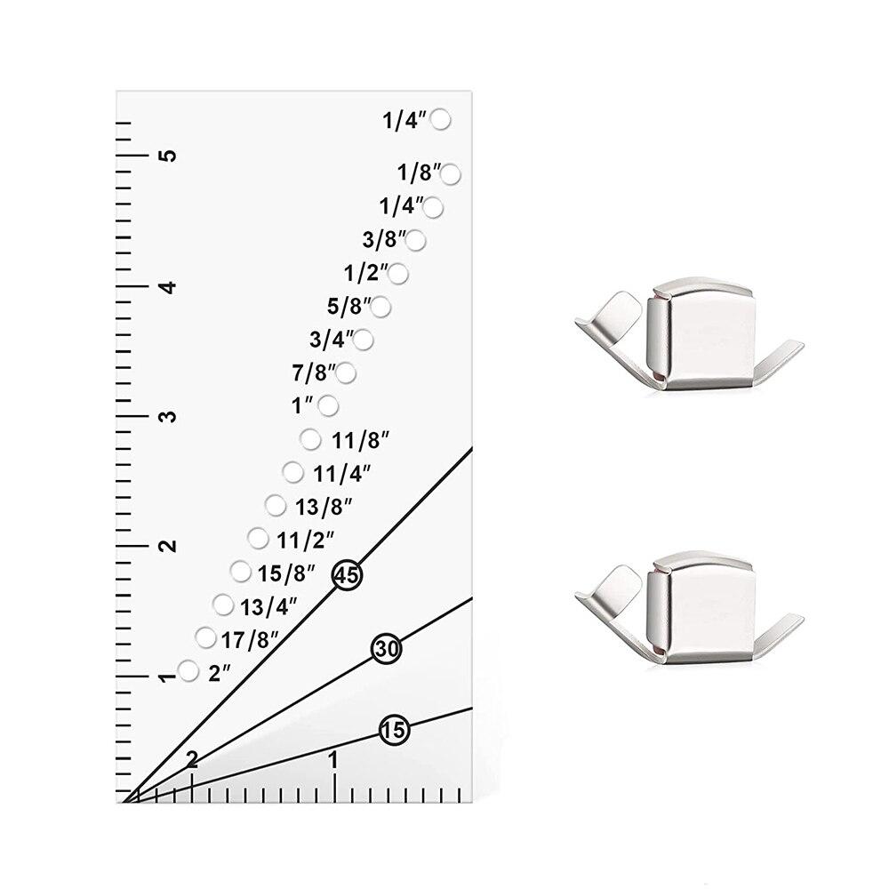 

2 шт. магнитная направляющая для швов с линейкой припусков на швы, направляющая для шитья, инструменты для шитья прямых кромок от 1/8 до 2 дюймов прозрачный