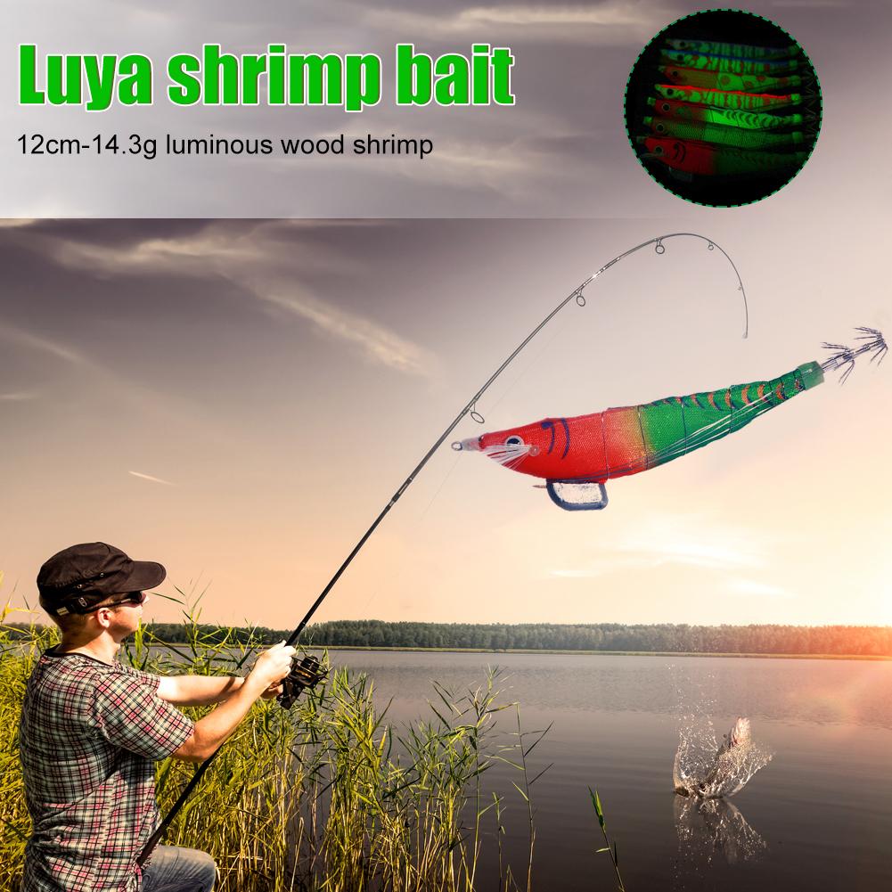 

Bionic Shrimp Baits 12cm 14.3g Luminous Jigging Bait for Fishing Lovers (Green)