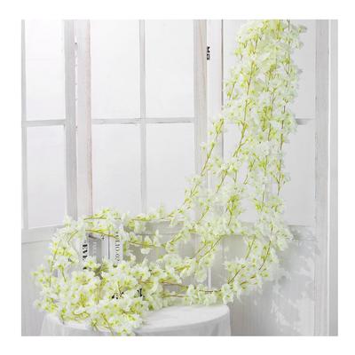 Artificial Flower Rattan Single 1.8m 135pcs Flowers Head Vivid Decorative Silk Plastic Hanging Fake