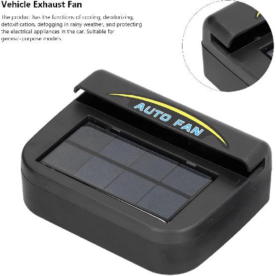 Air Vent Radiator Window Windshield Auto Air Vent,Solar Powered Car Exhaust Fan Solar Ventilator Car Radiator Fan, Radiator Ventilator System, 0.5W,
