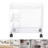 Mobile Storage Rack Breathable Space Saving Kitchen   with 360 Degrees  Rotating Lockable Wheels Pull Out Baskets for Bowls Dishes