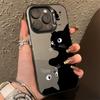 Cute Cartoon Black Cat Phone Case For iPhone 16 15 Pro Max 14 13 12 11 Pro Max XS XR 7 8 Plus Shockproof Silicone Soft TPU Cover