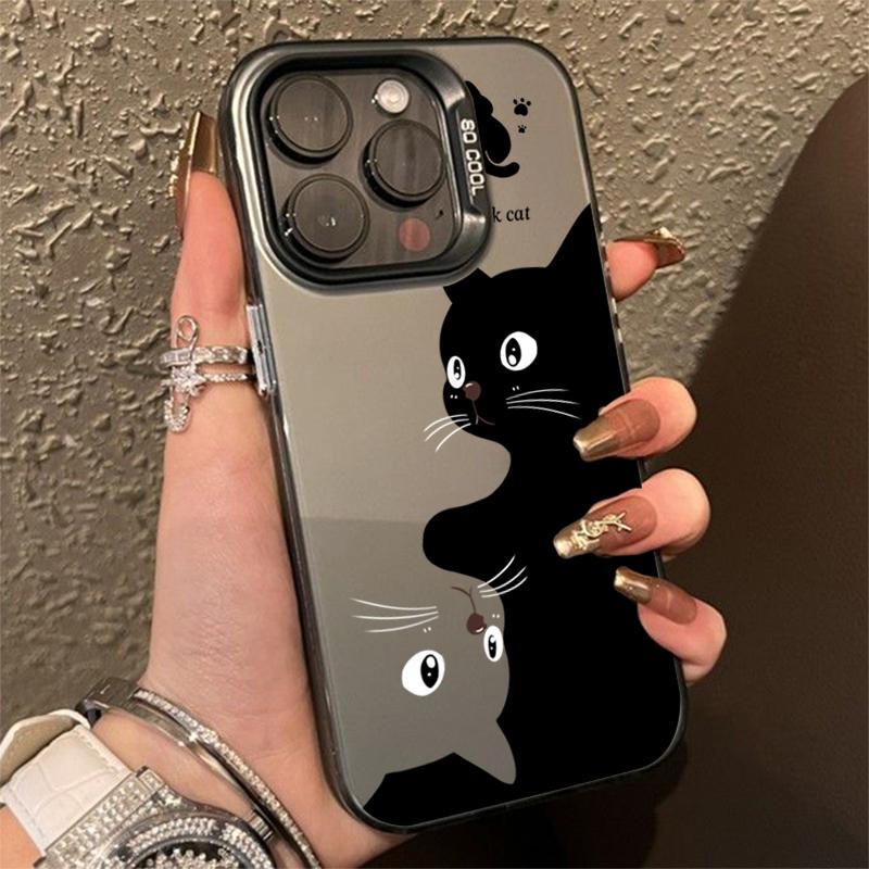 Cute Cartoon Black Cat Phone Case For  Mi 14 13 12 12T 13T Pro 11 Lite 5G NE Poco F5 X5 X6 Pro 5G Silicone Soft Cover