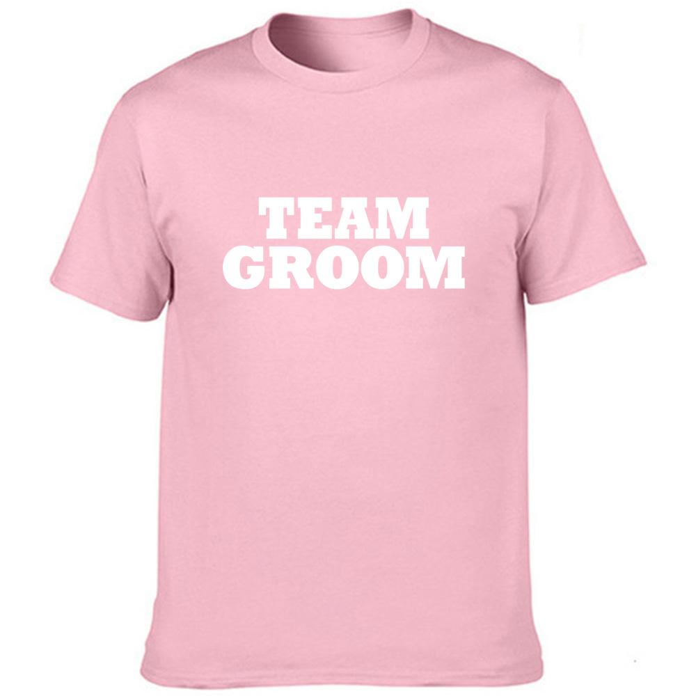 Hipster Men Wedding Party T Shirt Team Groom Letter Print Graphic Husband Harajuku T Shirts Male