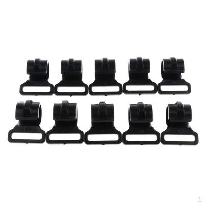 10 Stück Camping Zelt Clips Werkzeug Outdoor Haken Klemme hochfest schwarz 2,5 cm