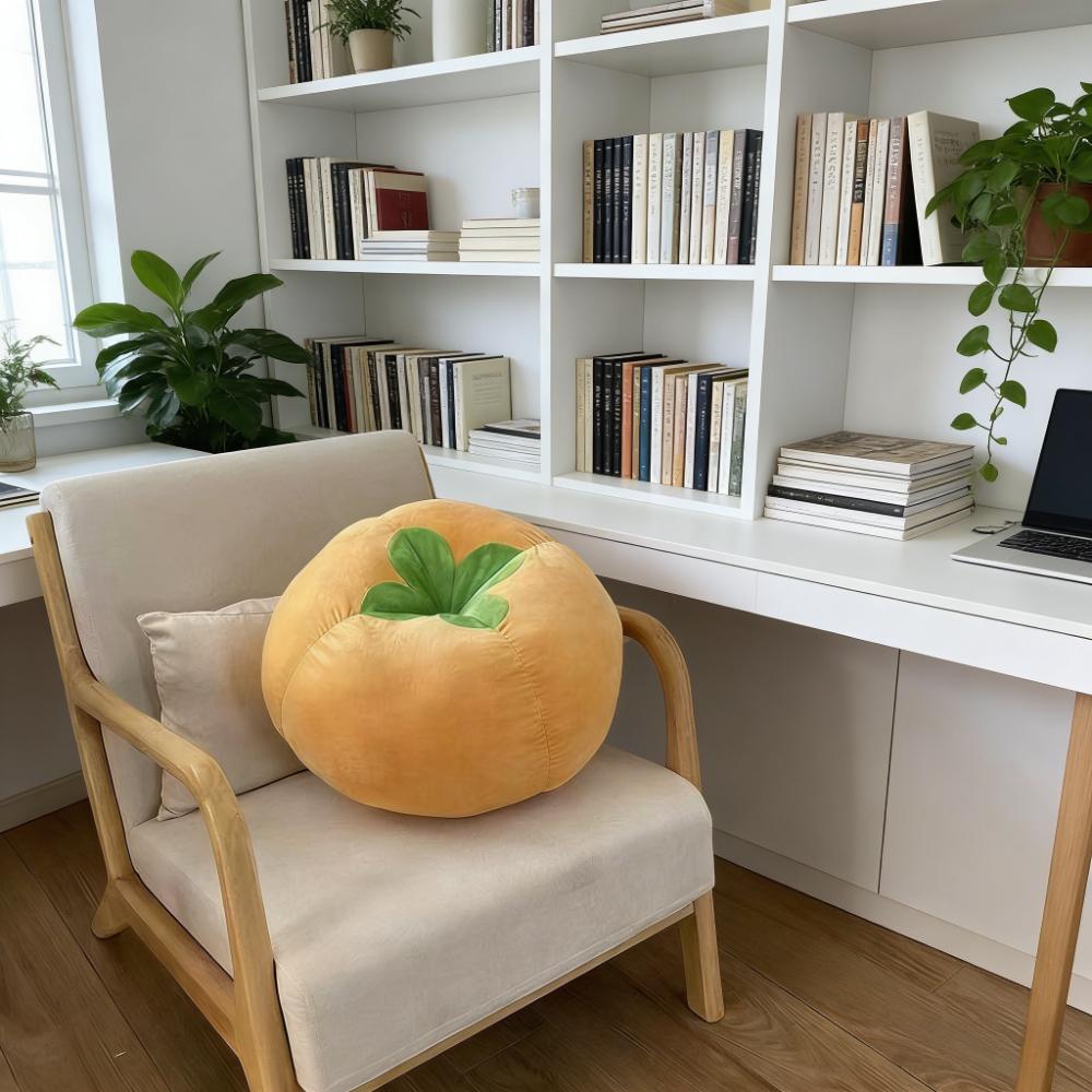 Zesílený polštář s polštářem ve tvaru rajčete Zelenina Houba Persimmon Kulatá podložka pod polštář na okenní parapet Polštáře do ložnice