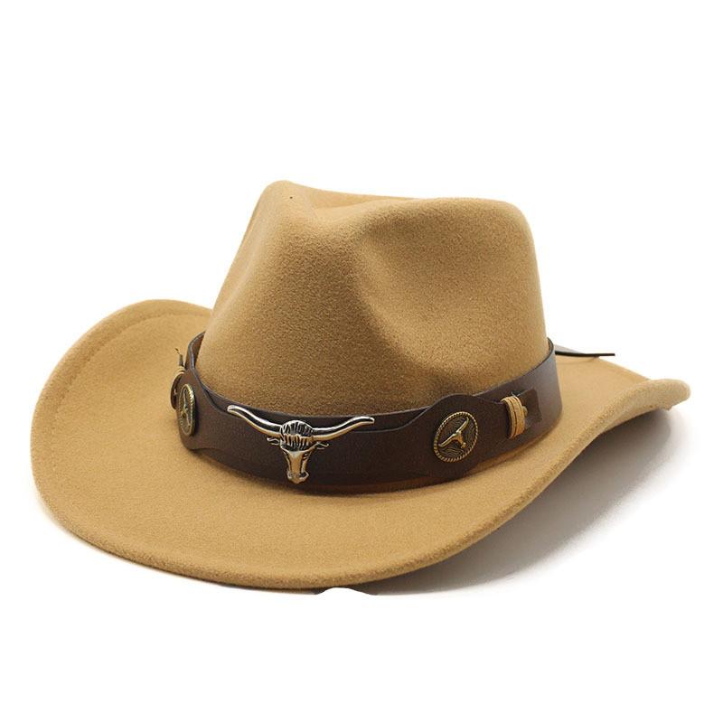Western Cowboy Hat For Men And Women Made Of Wool Felt With Sun Protection And Breathability