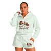 Women's -Inspired Fun Outfit Set with Walk by Slogan for Everyday Wear