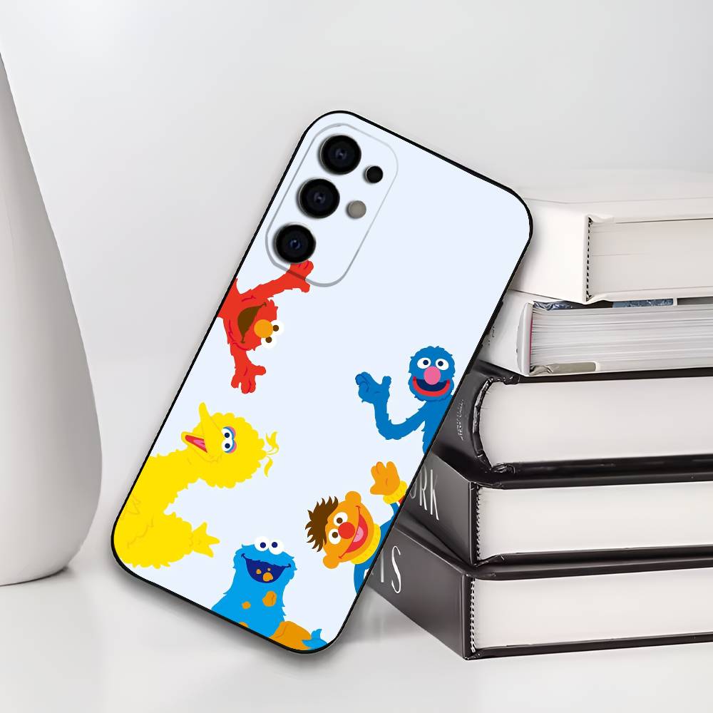 S-Sesame S-Street C-Cookie Elmo Phone Case For Samsung S25,S24,S21,S22,S23,S30,Ultra,S20,Plus,Fe,Lite,Soft Black Cover