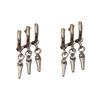 Cold wind silver needle sweet and cool flash diamond stud earrings, new personalized fringed temperament earrings
